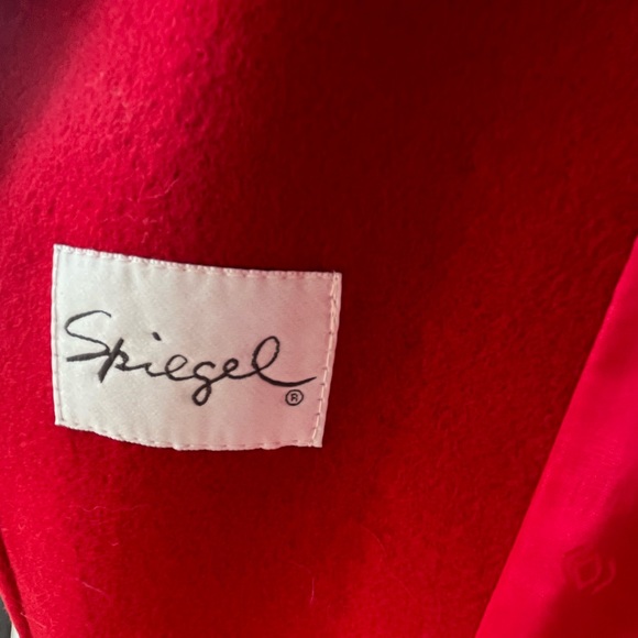 Red Wool Maxi Coat Vintage Spiegel - Picture 9 of 13